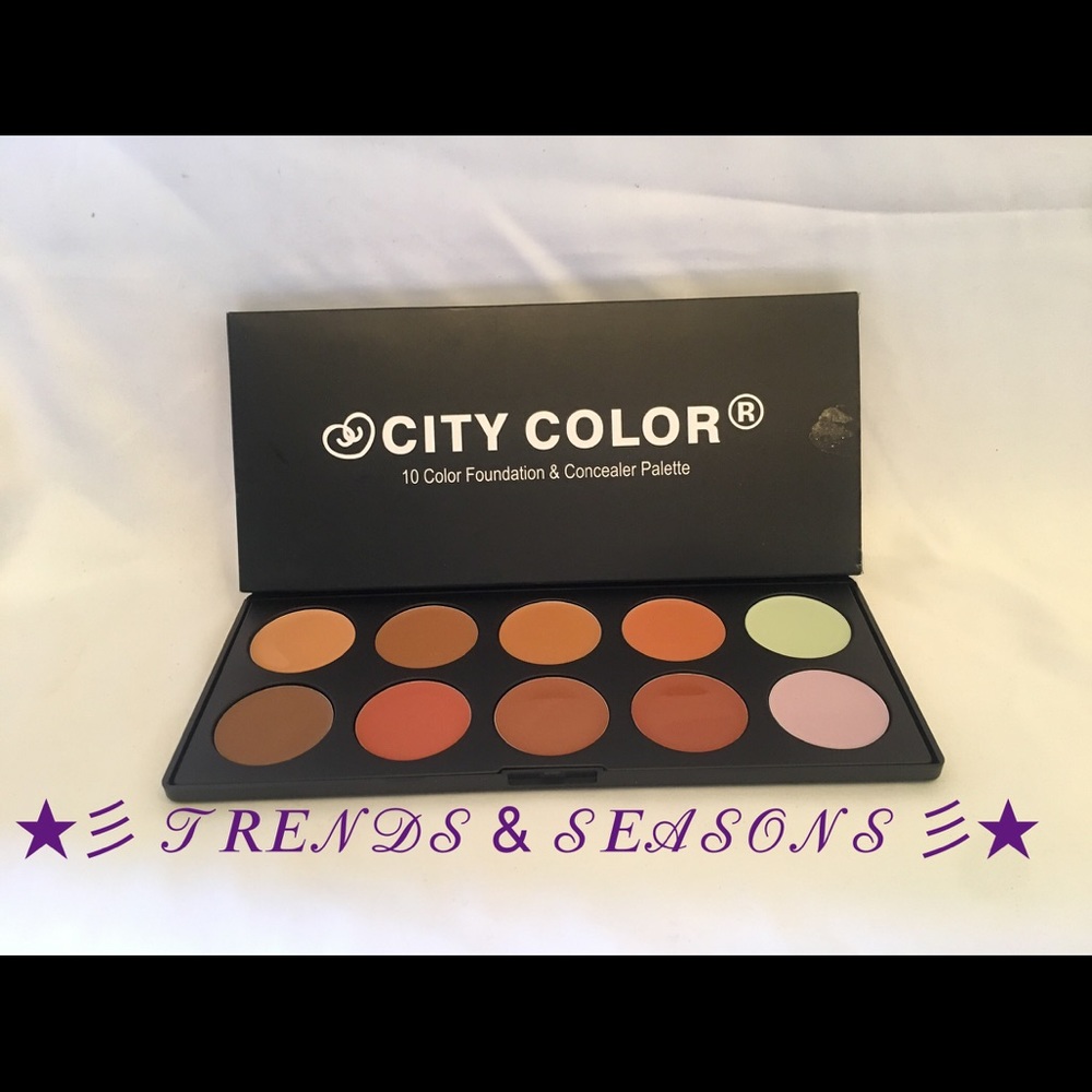 🛍CITY COLLOR 10 FOUNDATION & CONCEALER PALETTE🎁